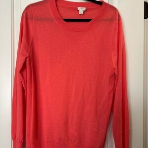 J. Crew Factory Coral Crew Neck Sweater